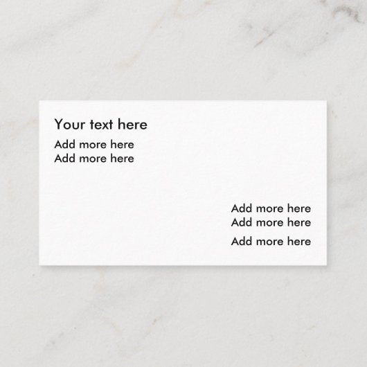 Vorlage für die Online-Visitenkarten für einfaches Visitenkarte (Rückseite)