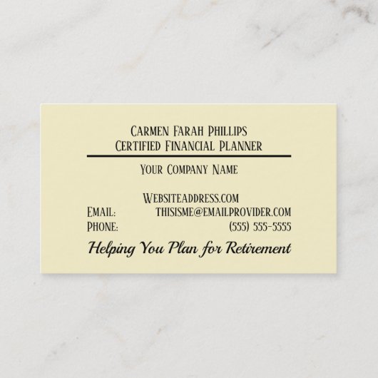 Vorlage für die orangefarbene Ruhezeit von Sonnenu Visitenkarte (Rückseite)