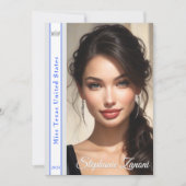 Vorlage für die Pageant-Sash-Autogrammkarte (Vorderseite)