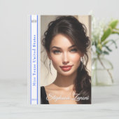 Vorlage für die Pageant-Sash-Autogrammkarte (Stehend Vorderseite)