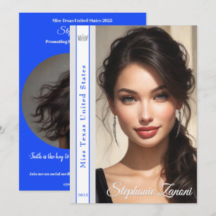 Vorlage für die Pageant-Sash-Autogrammkarte