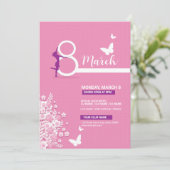 Vorlage für die Party Einladung am Frauentag (Stehend Vorderseite)