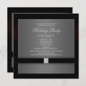 Vorlage für die Party Einladung "Corporate Black K (Vorne/Hinten)