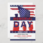 Vorlage für die Party Einladung des Gedenktages (Vorne/Hinten)