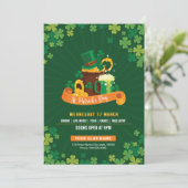 Vorlage für die Party Einladung des Sankt-Patrick- (Stehend Vorderseite)