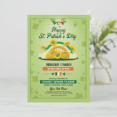 Vorlage für die Party Einladung Saint Patrick Day (Stehend Vorderseite)