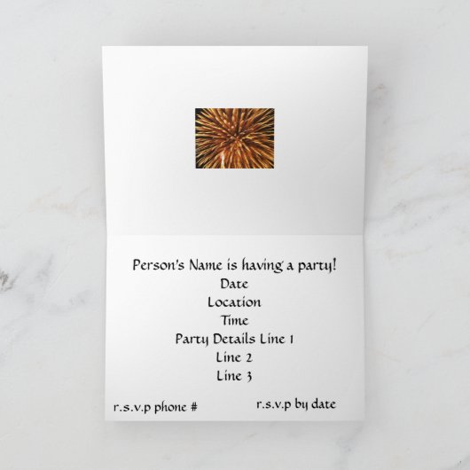 Vorlage für die Party Einladung vom 4. Juli (Innenseite)