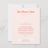 Vorlage für die Party Einladung von Business Offic (Rückseite)