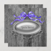 Vorlage für die Party Einladung von Edelholz (Vorne/Hinten)