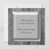 Vorlage für die Party Einladung von Edelholz (Rückseite)