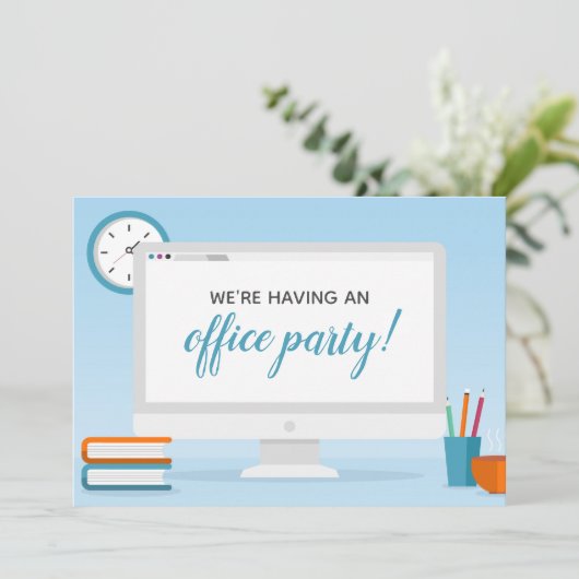 Vorlage für die Party Einladung von Geschäftsbüros (Stehend Vorderseite)