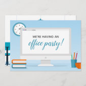 Vorlage für die Party Einladung von Geschäftsbüros (Vorne/Hinten)