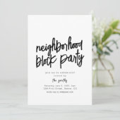 Vorlage für die Party Einladung von Nachbarschafts (Stehend Vorderseite)