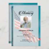 Vorlage für die Patriotische Beerdigungskarte (Vorne/Hinten)