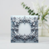 Vorlage für die personalisierte leere Karte - Silb (Stehend Vorderseite)