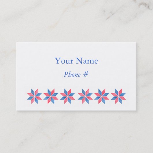 Vorlage für die persönliche Visitenkarte des Desig (Vorderseite)