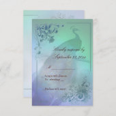 Vorlage für die Pfauendite-RSVP-Karte (Vorne/Hinten)