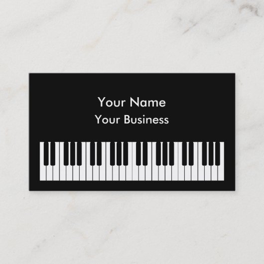 Vorlage für die Piano-Tastatur der Business-Karte Visitenkarte (Vorderseite)