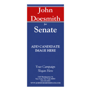 Vorlage für die politische Wahlkampagne Werbekarte