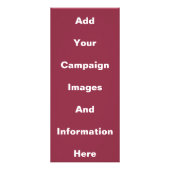 Vorlage für die politische Wahlrackkarte Werbekarte (Hinten)