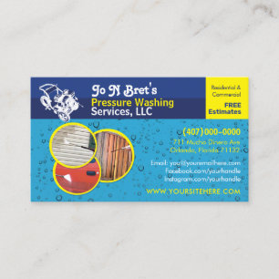 Vorlage für die "Pressure Washing & Cleaning Busin Terminkarte