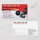 Vorlage für die "Pressure Washing & Cleaning Busin Terminkarte (Vorne/Hinten)