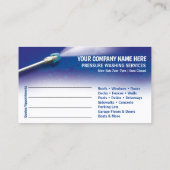 Vorlage für die "Pressure Washing & Cleaning Busin Terminkarte (Rückseite)