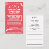 Vorlage für die "Pressure Washing & Cleaning Busin Visitenkarte (Vorne/Hinten)