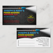 Vorlage für die "Pressure Washing & Cleaning Busin Visitenkarte (Vorne/Hinten)