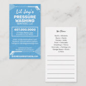 Vorlage für die "Pressure Washing & Cleaning Busin Visitenkarte (Vorne/Hinten)