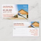 Vorlage für die "Pressure Washing & Cleaning Busin Visitenkarte (Vorne/Hinten)