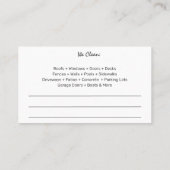 Vorlage für die "Pressure Washing & Cleaning Busin Visitenkarte (Rückseite)