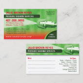 Vorlage für die "Pressure Washing & Cleaning Busin Visitenkarte (Vorne/Hinten)