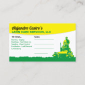 Vorlage für die "Pressure Washing & Cleaning Busin Visitenkarte (Rückseite)