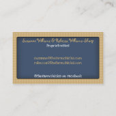 Vorlage für die primitive Gingham-Visitenkarte Visitenkarte (Rückseite)