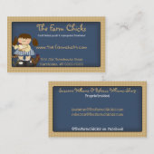 Vorlage für die primitive Gingham-Visitenkarte Visitenkarte (Vorne/Hinten)