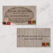 Vorlage für die primitive Quilshop-Visitenkarte Visitenkarte (Vorne/Hinten)