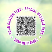 Vorlage für die QR-Code-Text- und Farbenklassenvor Fensteraufkleber (Blatt 3)