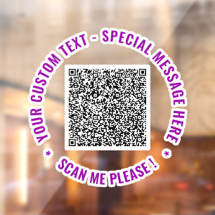 Vorlage für die QR-Code-Text- und Farbenklassenvor Fensteraufkleber