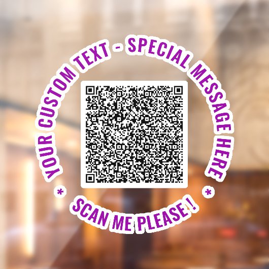 Vorlage für die QR-Code-Text- und Farbenklassenvor Fensteraufkleber (Blatt 2)