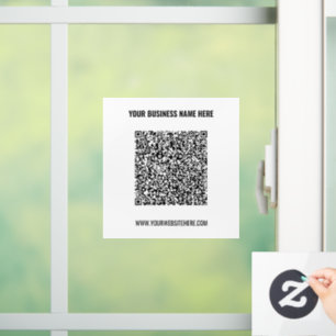 Vorlage für die QR-Codeklassenvorgabe für Geschäft Fensteraufkleber