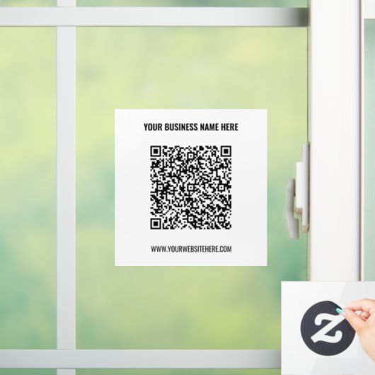 Vorlage für die QR-Codeklassenvorgabe für Geschäft Fensteraufkleber (Zuhause)