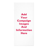 Vorlage für die Rack-Karte der politischen Wahlkam Werbekarte (Hinten)