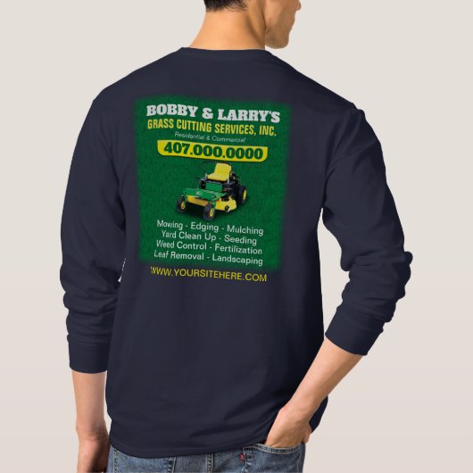 Vorlage für die Rasenpflasterung Dri T-Shirt (Rückseite)