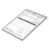 Vorlage für die Rechnungsstellung für die schwarze Notizblock (angewinkelt)