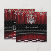 Vorlage für die Red Black Cronier-Party Einladung (Vorne/Hinten)