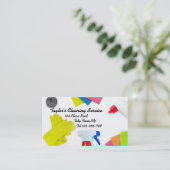 Vorlage für die Reinigungsdienstkarte Visitenkarte (Stehend Vorderseite)