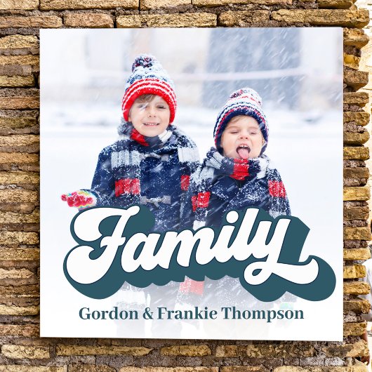 Vorlage für die Retro-Familie Fotodruck