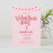 Vorlage für die romantische Valentinstag-Party Ein (Stehend Vorderseite)