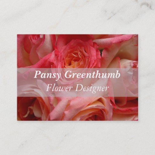 VORLAGE FÜR DIE Rose FLORAL BUSINESS CARATE Visitenkarte (Vorderseite)